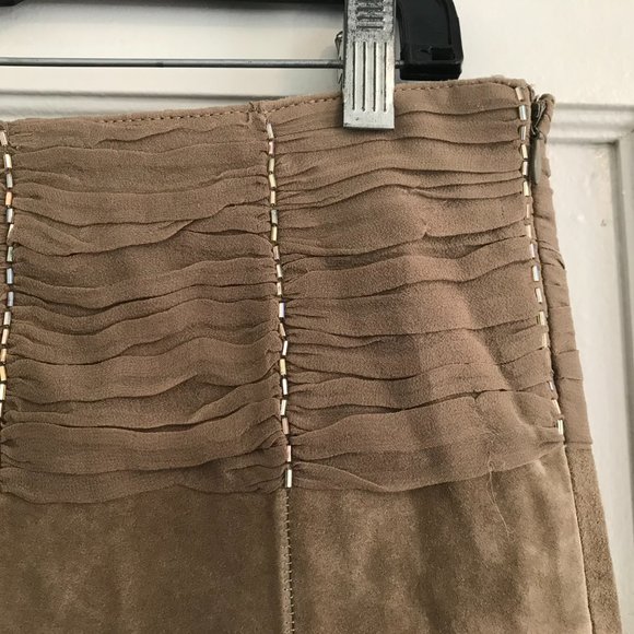 Anthropologie | June Suede Paneled Skirt - Picture 2 of 9